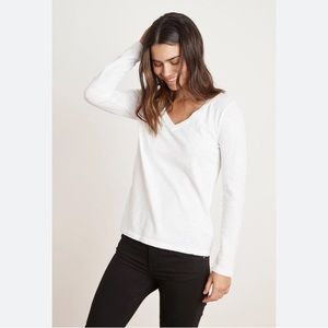 NWT Velvet by Graham & Spencer Blaire Original Slub Long-sleeve T-shirt XS